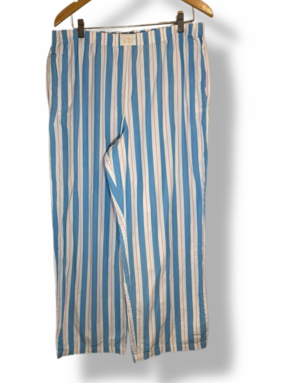 Victoria’s Secret Striped Pajama Pants XL Blue White Pink Lounge Y2K